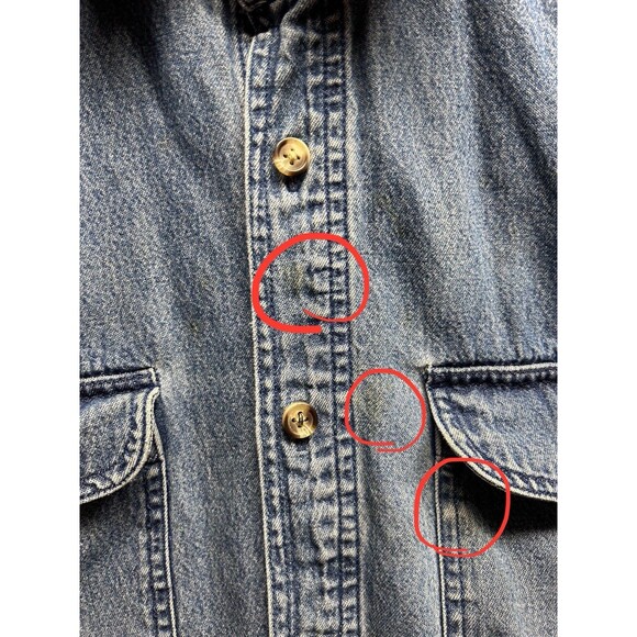 Vtg 90’s Cherokee Chore Jacket Flannel Lined Men’s Size Large Work Outdoor - Picture 4 of 12